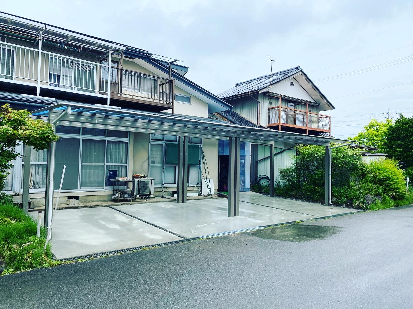 中野市にてカーポート･土間工事